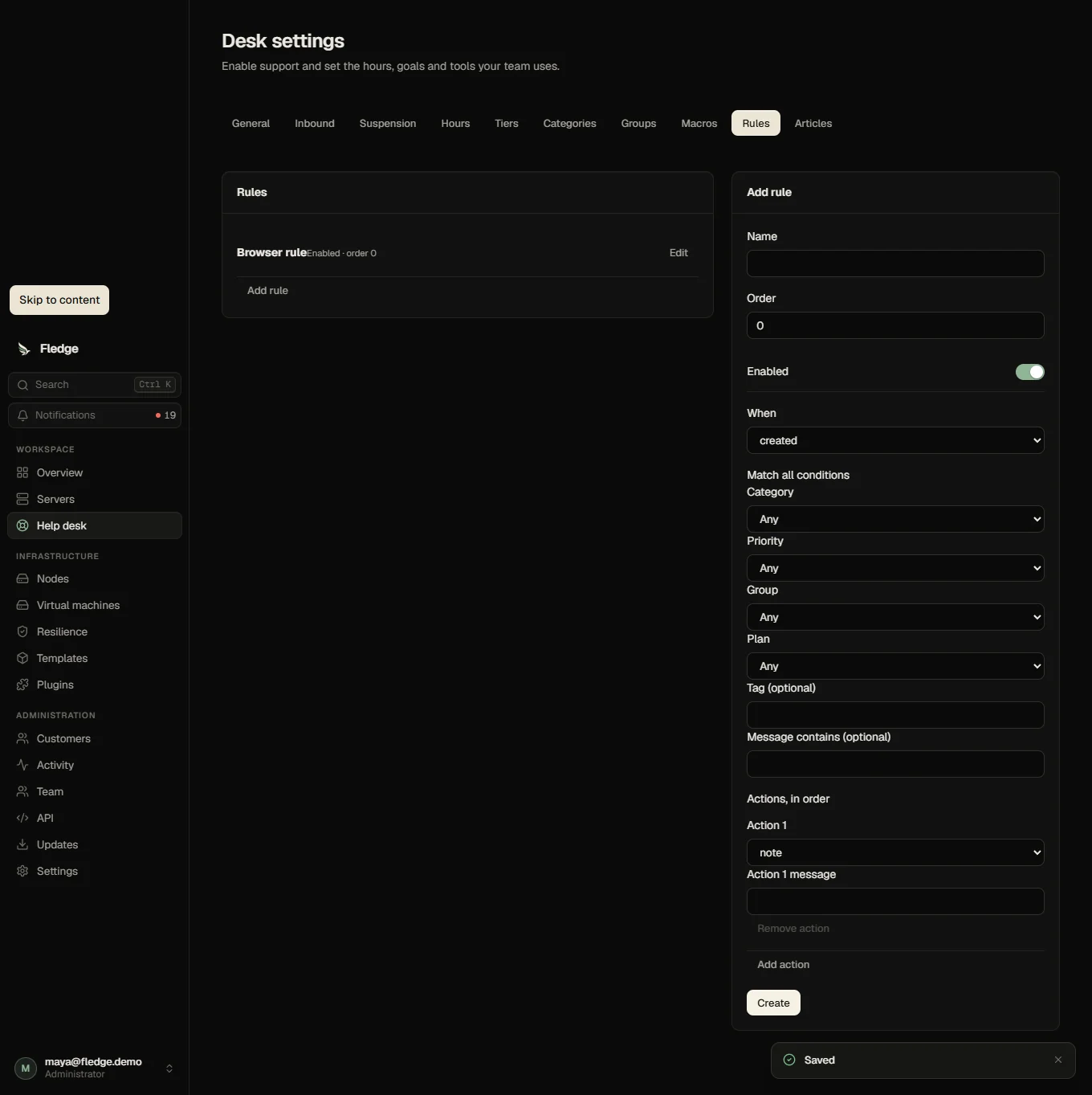 Automation editor