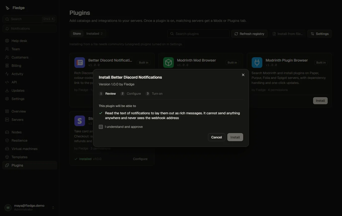 The install wizard